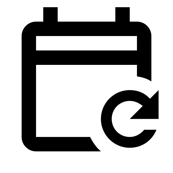 Calendar Refresh Outline