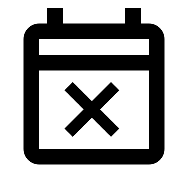 Calendar Remove Outline