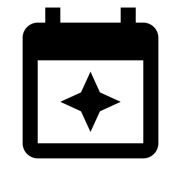 Calendar Star Four Points