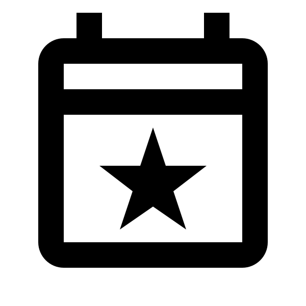 Calendar Star Outline