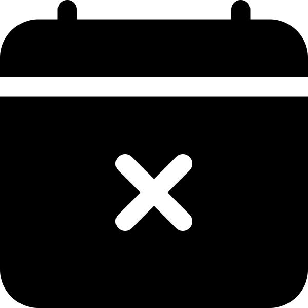Calendar X Fill