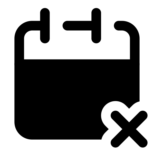 Calendar Xmark Vector