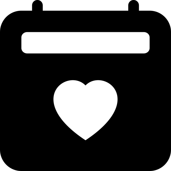 Calendar2 Heart Fill