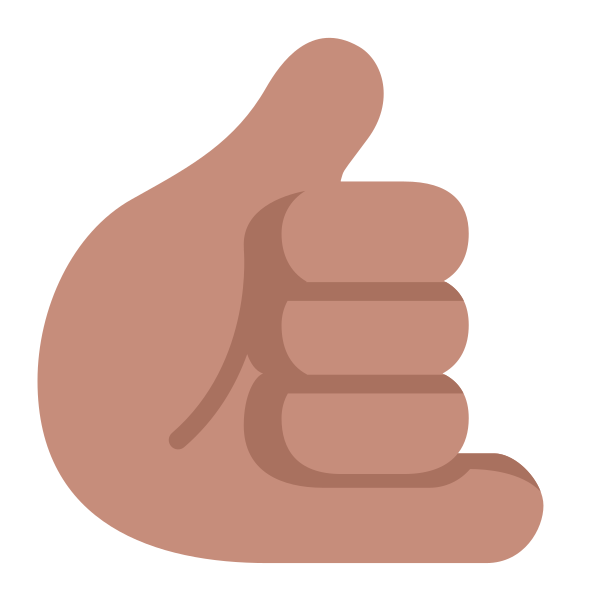 Call Me Hand Flat Medium Vector