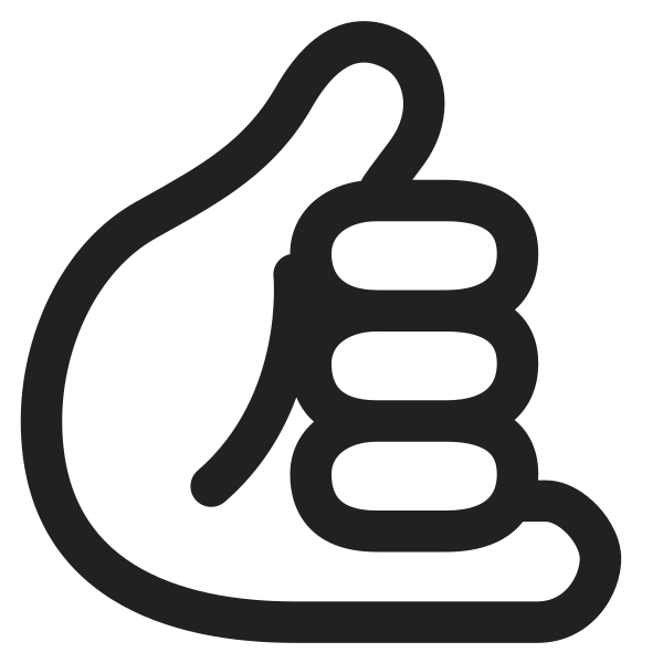 Call Me Hand High Contrast Default Vector