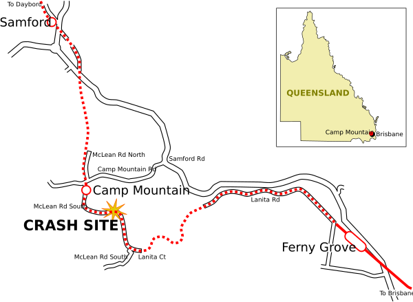 Camp Mountain Train Disaster Map Vector