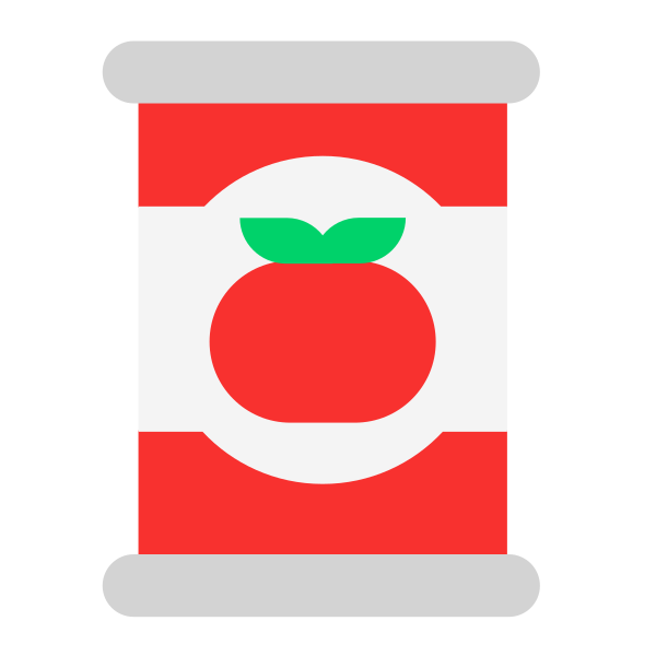 Canned Food Flat Vector