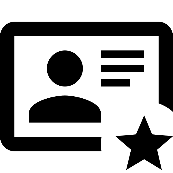 Card Account Details Star Outline