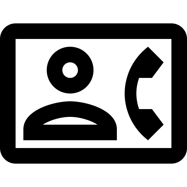 Card Account Phone Outline