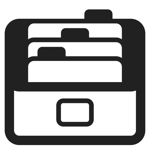Card File Box High Contrast Vector