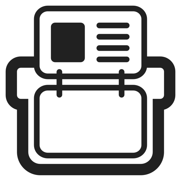 Card Index High Contrast Vector