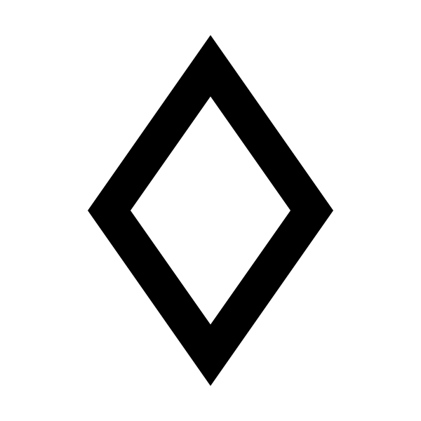 Cards Diamond Outline