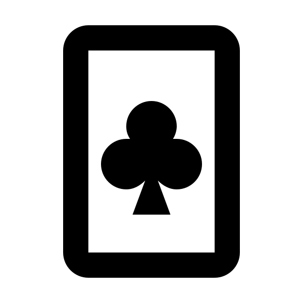 Cards Playing Club Outline