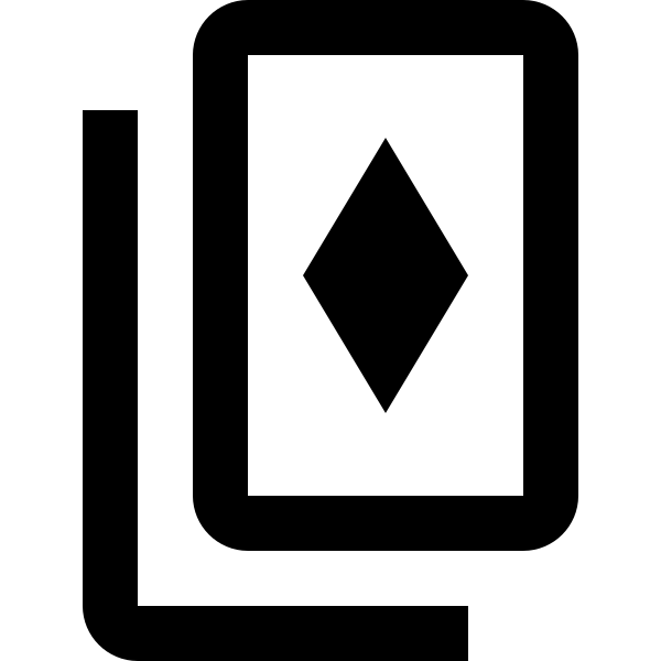 Cards Playing Diamond Multiple Outline