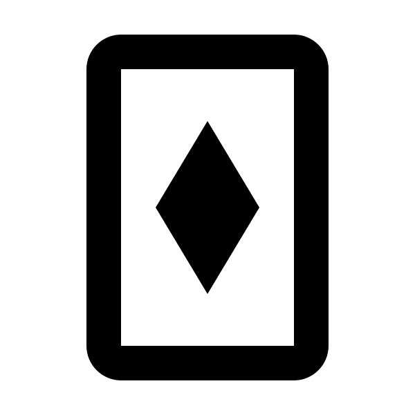 Cards Playing Diamond Outline