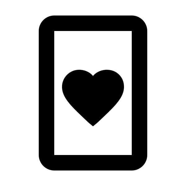 Cards Playing Heart Outline
