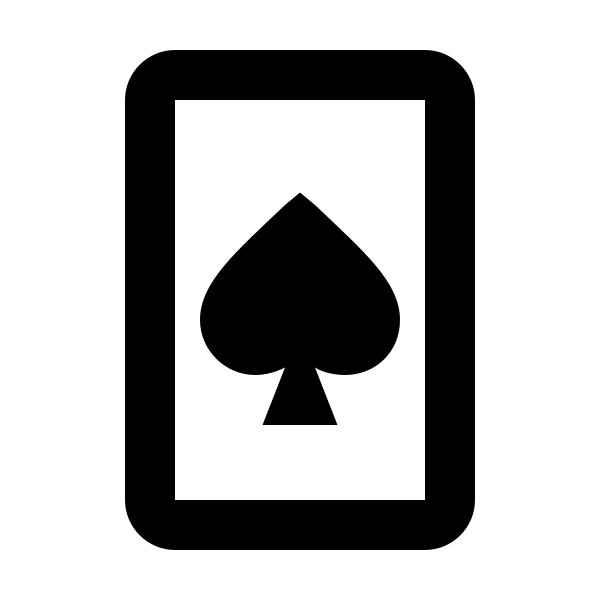 Cards Playing Spade Outline