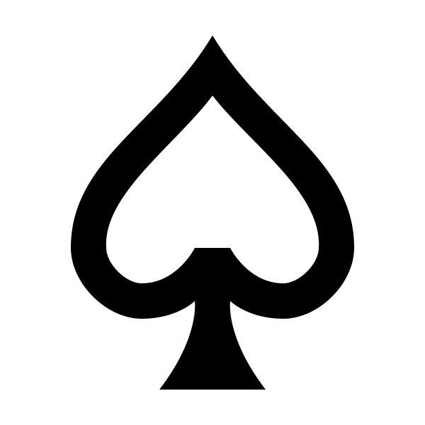 Cards Spade Outline