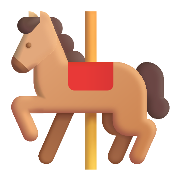Carousel Horse Color Vector