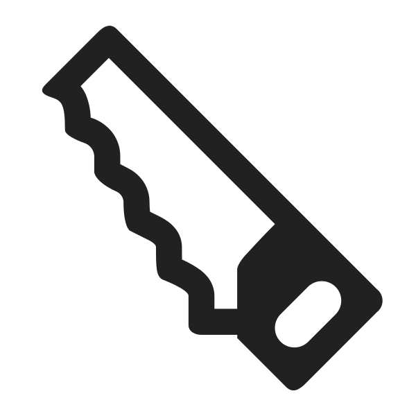 Carpentry Saw High Contrast Vector