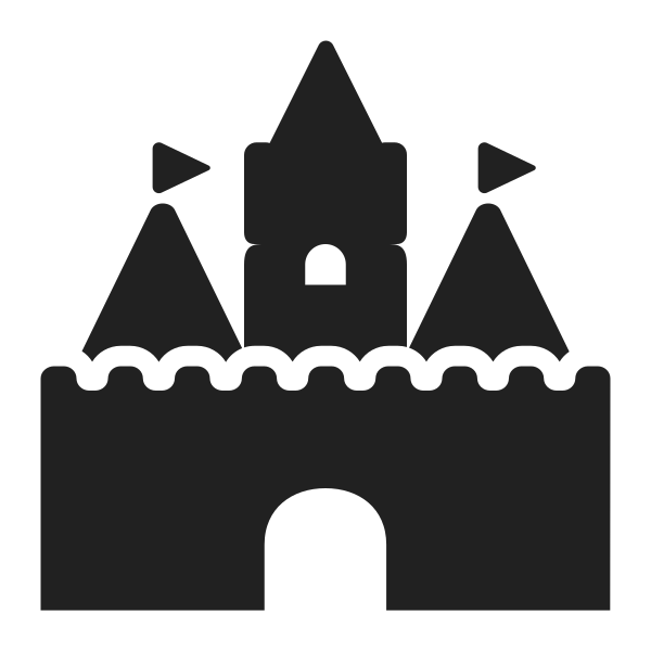 Castle High Contrast Vector