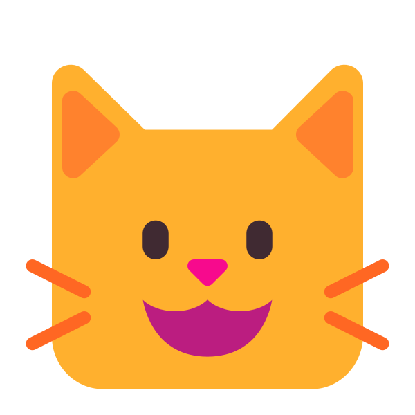 Cat Face Flat Vector
