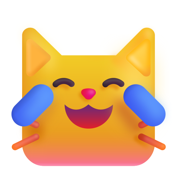 Cat With Tears Of Joy Color