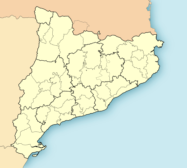 Catalonia location map 2023 vegueries