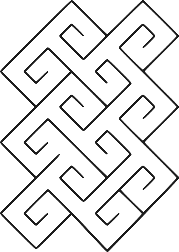 Celtic Spiral Tile Pattern