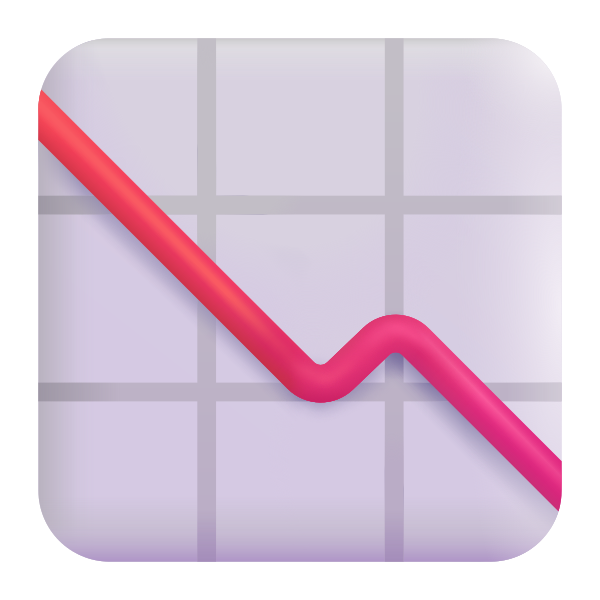 Chart Decreasing Color Vector