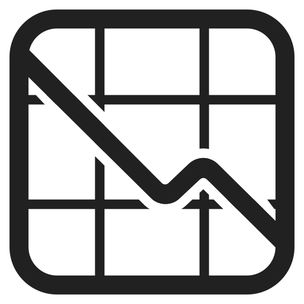 Chart Decreasing High Contrast Vector