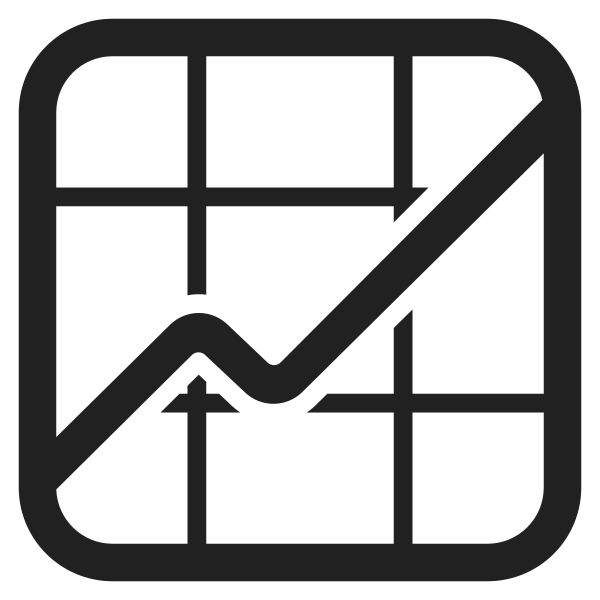 Chart Increasing High Contrast Vector