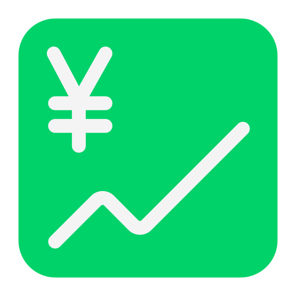 Chart Increasing With Yen Flat Vector