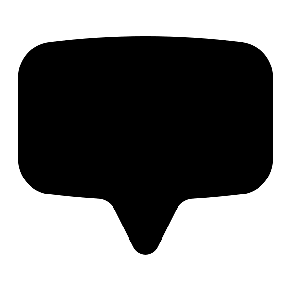 Chat Bubble Bottom Center Vector