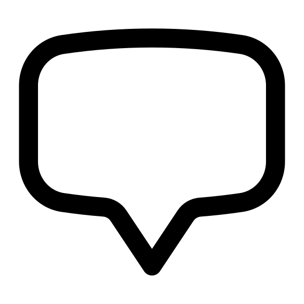 Chat Bubble Bottom Center Vector