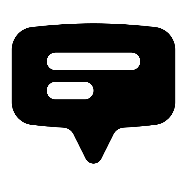 Chat Bubble Bottom Center Text Vector