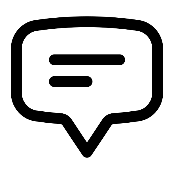 Chat Bubble Bottom Center Text Vector