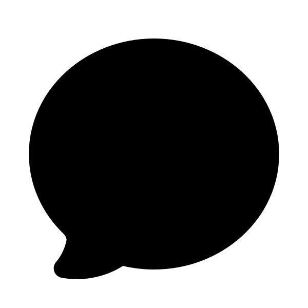 Chat Bubble Oval Left