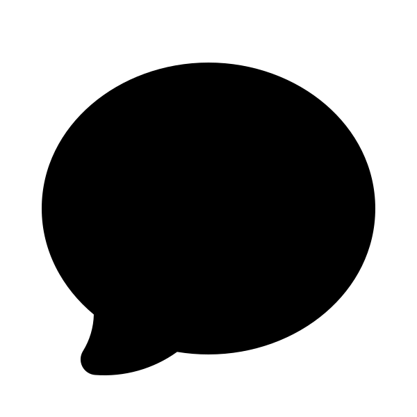 Chat Bubble Oval Left