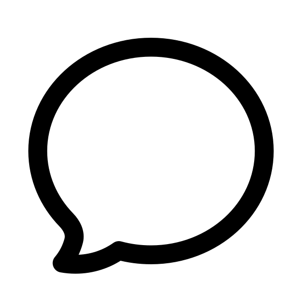 Chat Bubble Oval Left