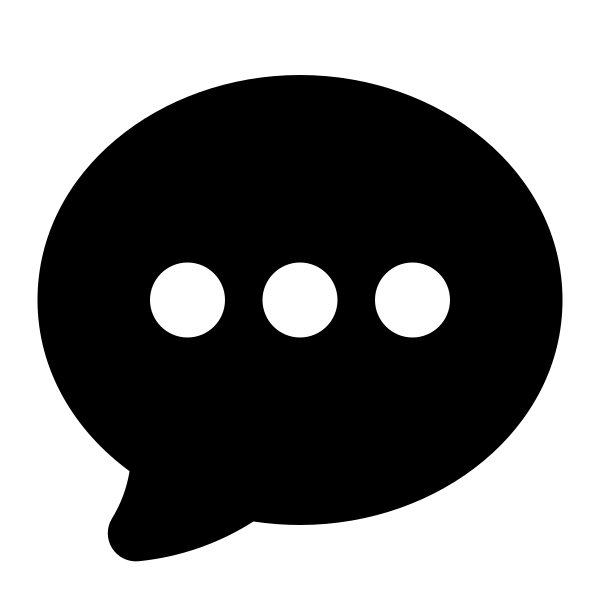 Chat Bubble Oval Left Ellipsis Vector