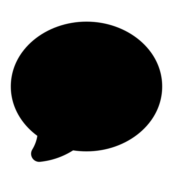 Chat Bubble Oval Left Vector