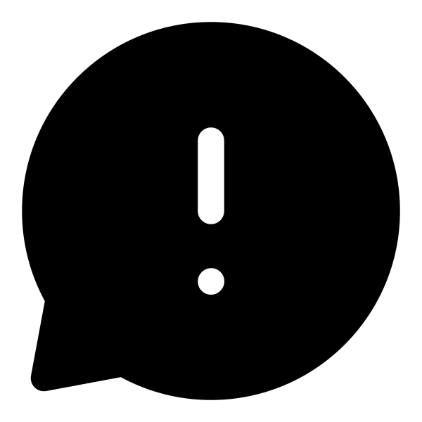 Chat Bubble Warning Vector
