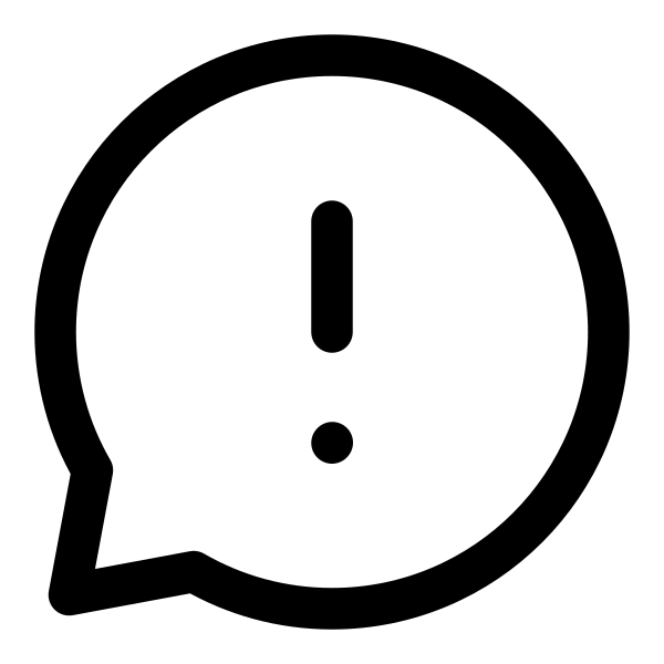 Chat Bubble Warning