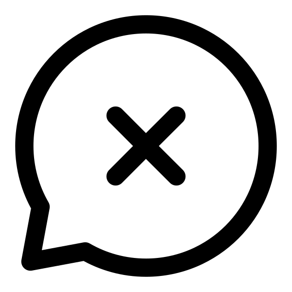 Chat Bubble Xmark