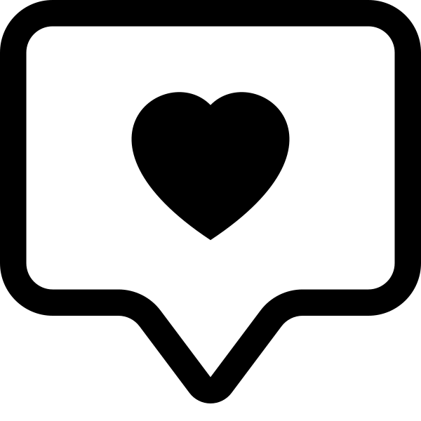Chat Square Heart