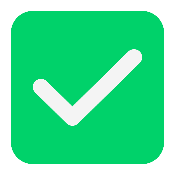 Check Mark Button Flat Vector