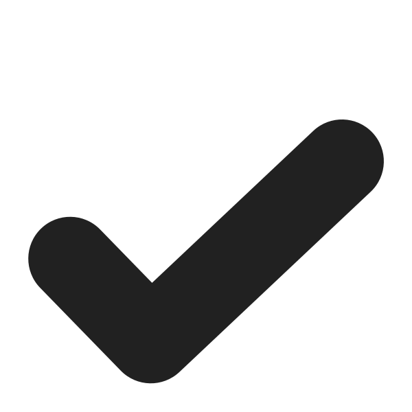 Check Mark High Contrast Vector