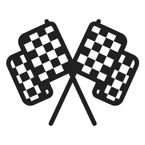 Chequered Flag High Contrast Vector