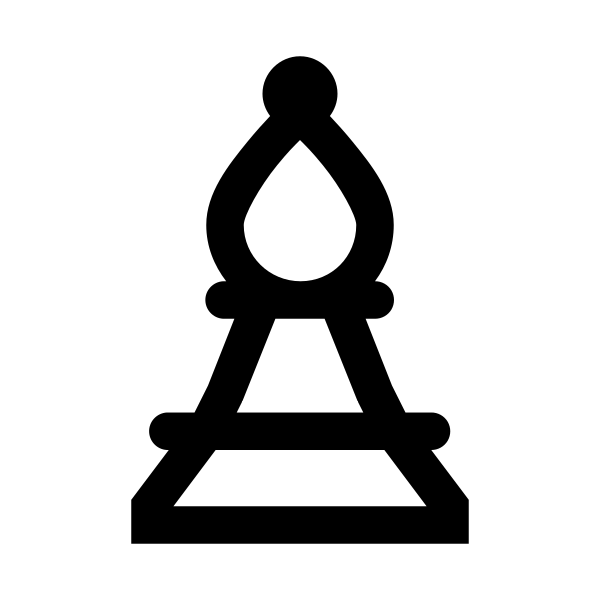 Chess Bishop Solid Vector